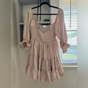 Mini dress, gold cream color, size small